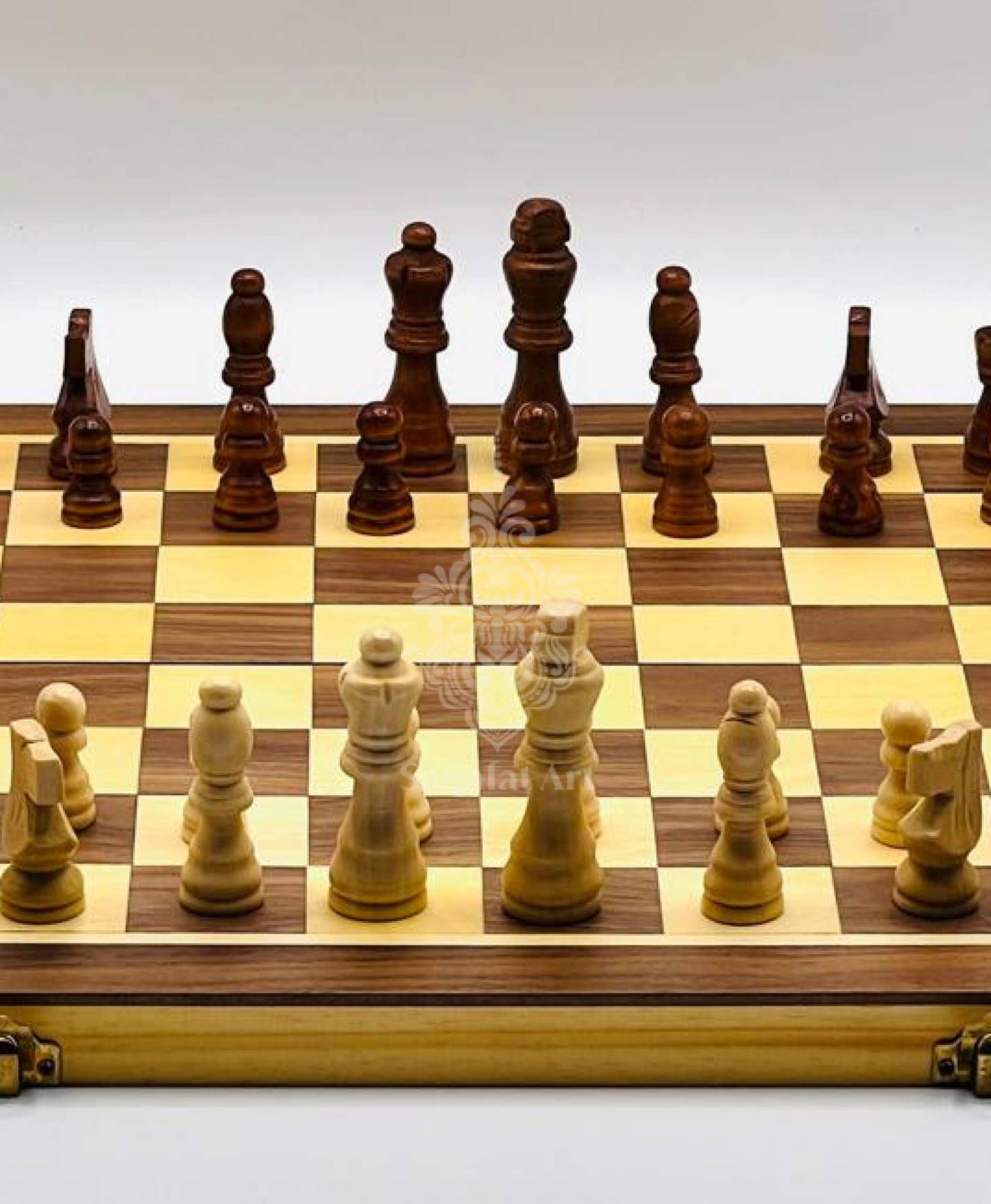 White & Brown | 3 In 1 Chess Set
