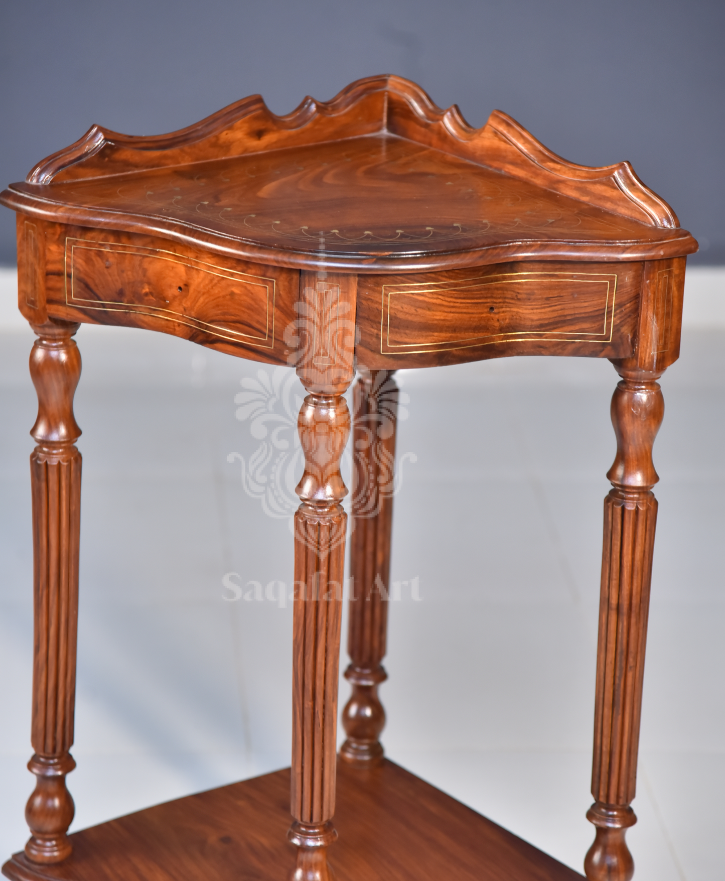 Wooden Drawer Corner Table