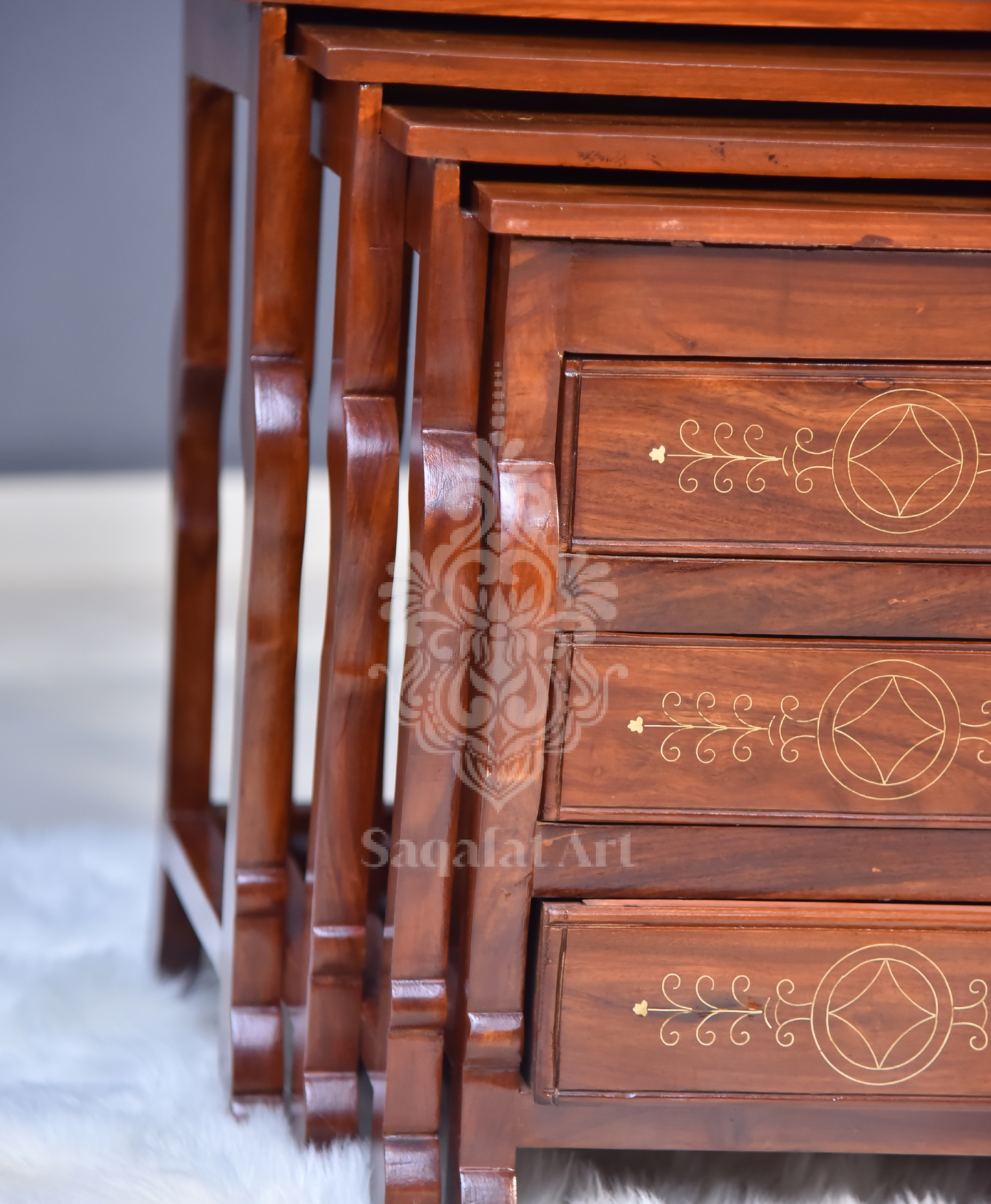 Wooden drawer Sardar Nesting Table Set Of 4