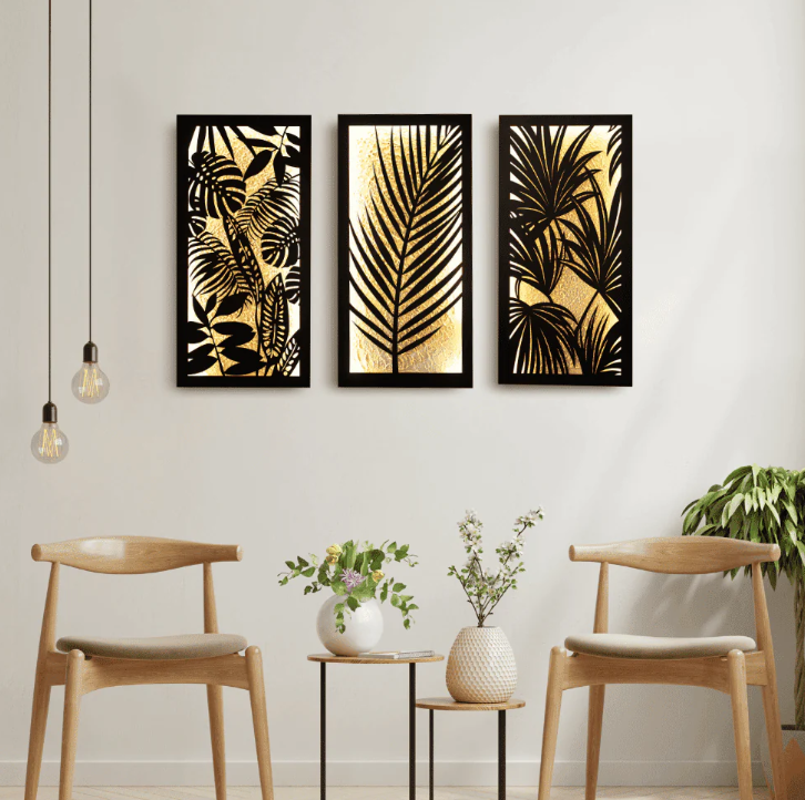 Jungle Chic Wall Art (Set of 3 Frames)