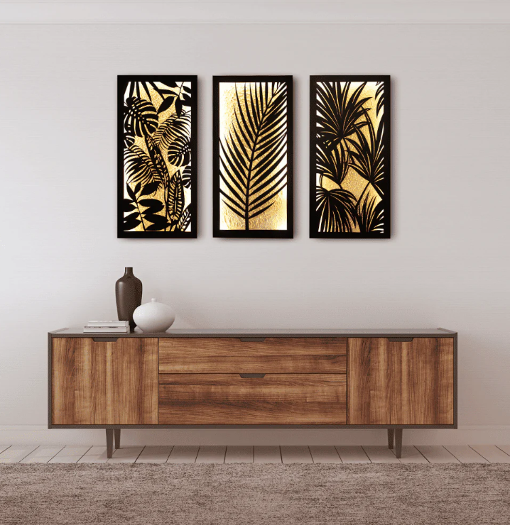 Jungle Chic Wall Art (Set of 3 Frames)