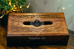 Wooden - Carved Tissue Box