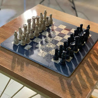 Black and Brown Onyx Large Chess