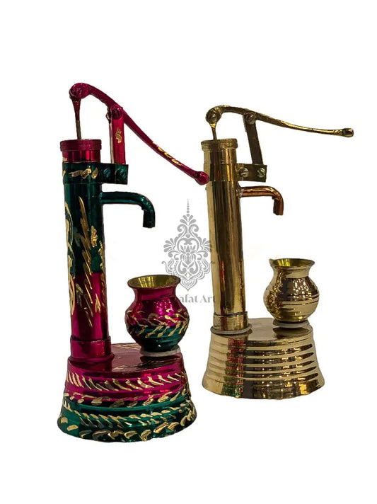 Handicrafted Brass Golden Hand Pump