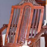 Sheesham Wooden Carving Racking Chairs