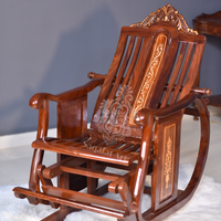 Sheesham Inlaid Wood Racking Chairs