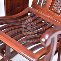 Sheesham Wooden Carving Racking Chairs