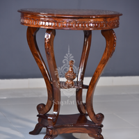 Wooden Colour Full inlay polish Flower Table