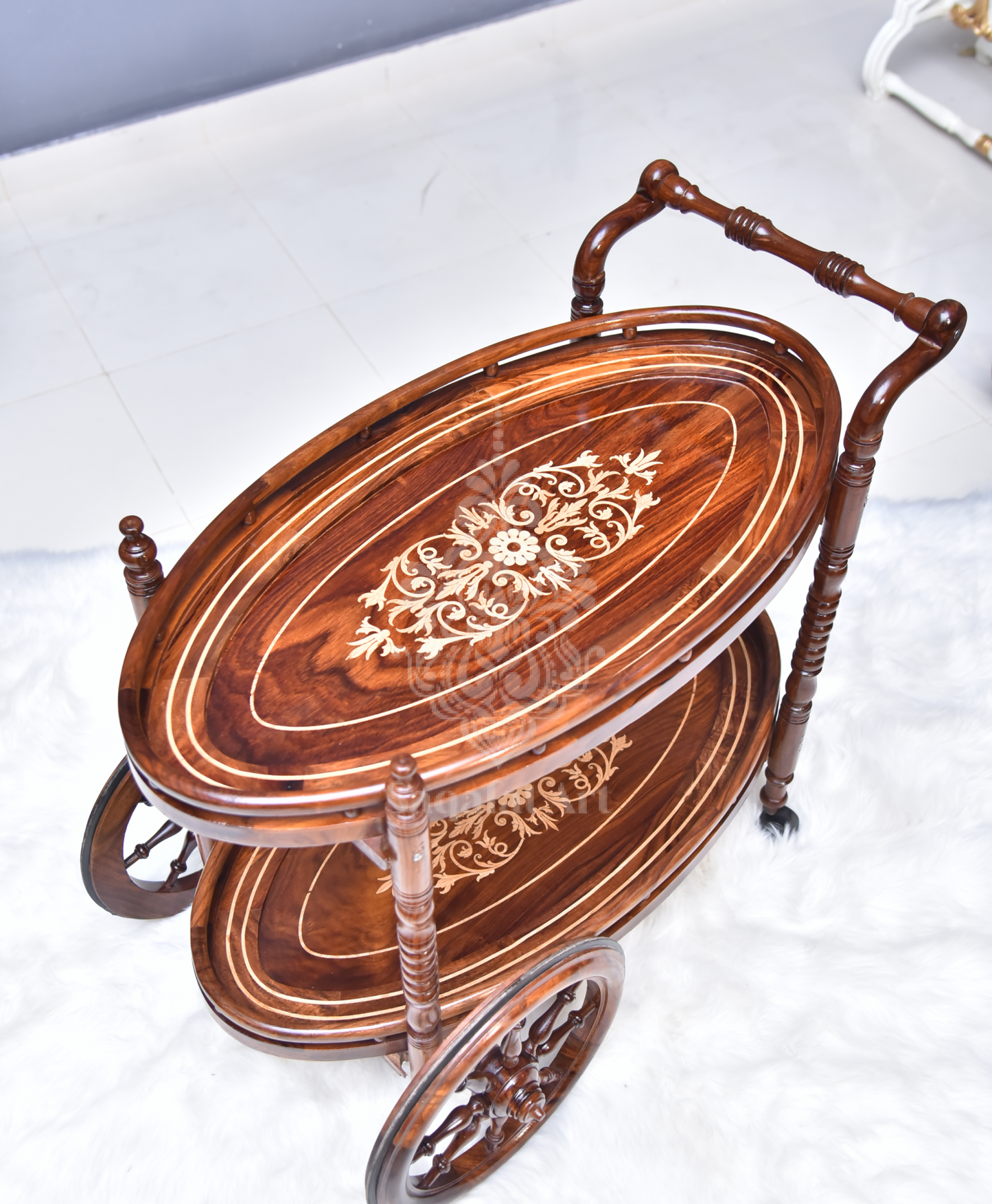 Solid Wood Diana Solid Wood Tea Trolley