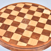 wooden Round Chess Inlaid Table