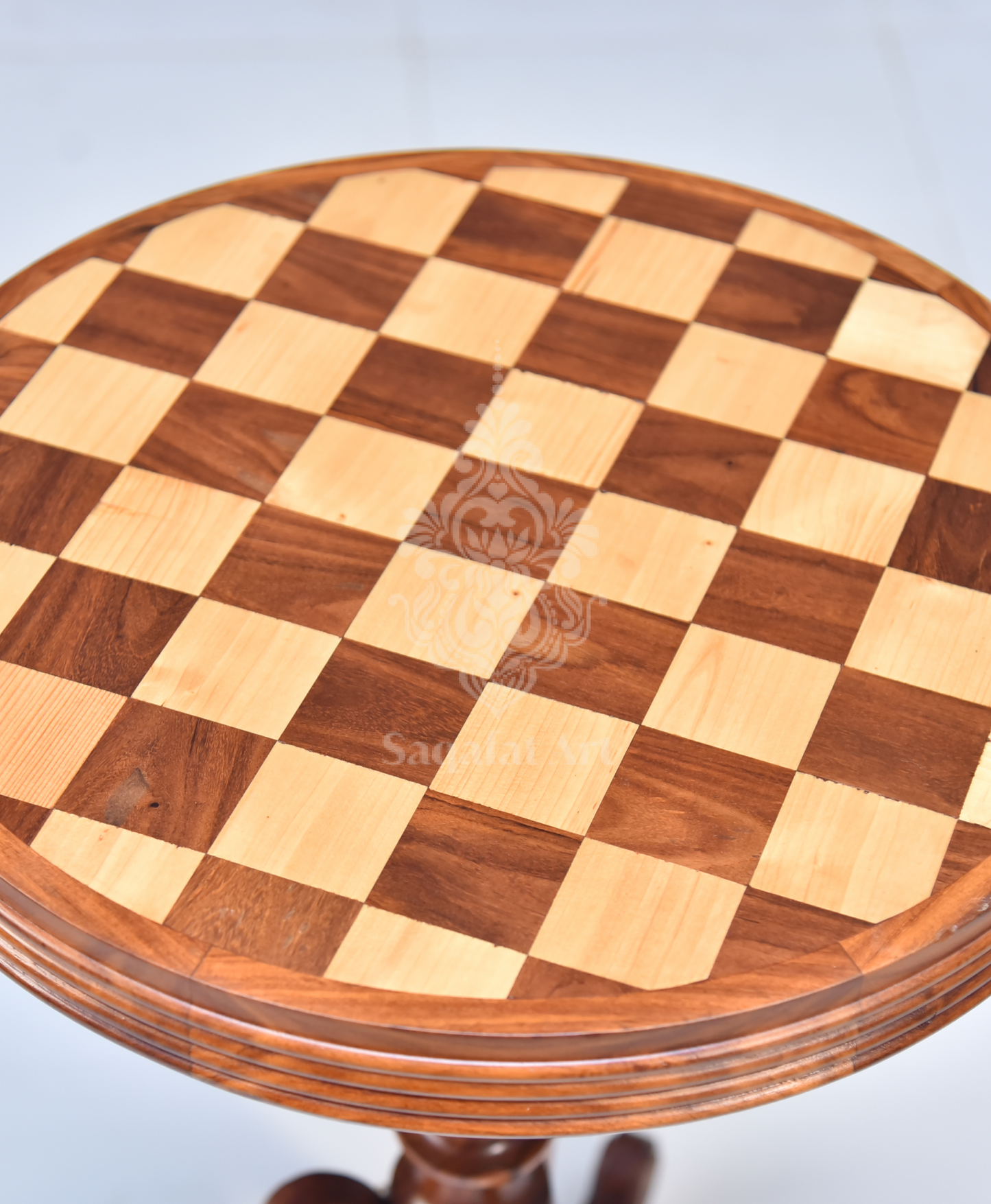 wooden Round Chess Inlaid Table