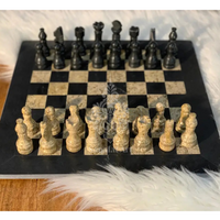 Black and Brown Onyx Large Chess