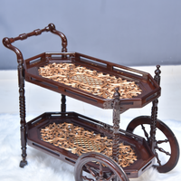 Maharaj Hand Carved Tea Trolley