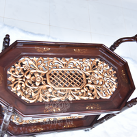 Maharaj Hand Carved Tea Trolley
