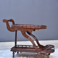 Wooden Duke Hand Carved Tea Trolley
