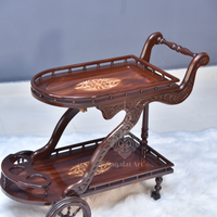 Wooden Duke Hand Carved Tea Trolley