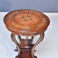 Wooden Colour Full inlay polish Flower Table