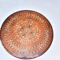 Wooden Colour Full inlay polish Flower Table