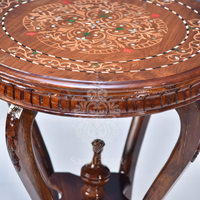 Wooden Colour Full inlay polish Flower Table