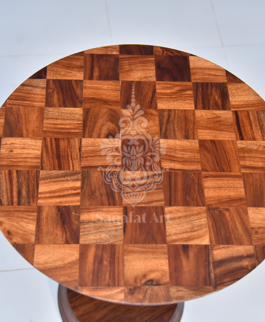 Wooden C Round Table