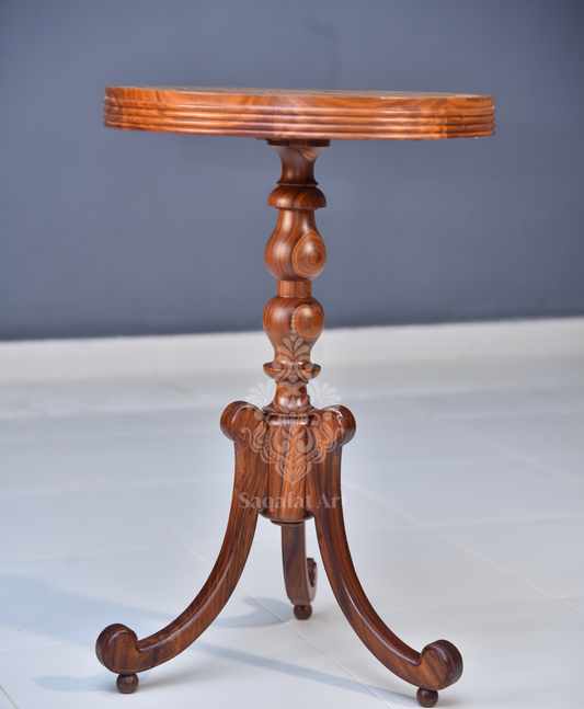 wooden Round Chess Inlaid Table