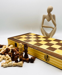 White & Brown | 3 In 1 Chess Set