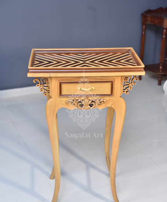 Wooden Beige Color Flower Tables