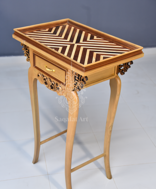 Wooden Beige Color Flower Tables