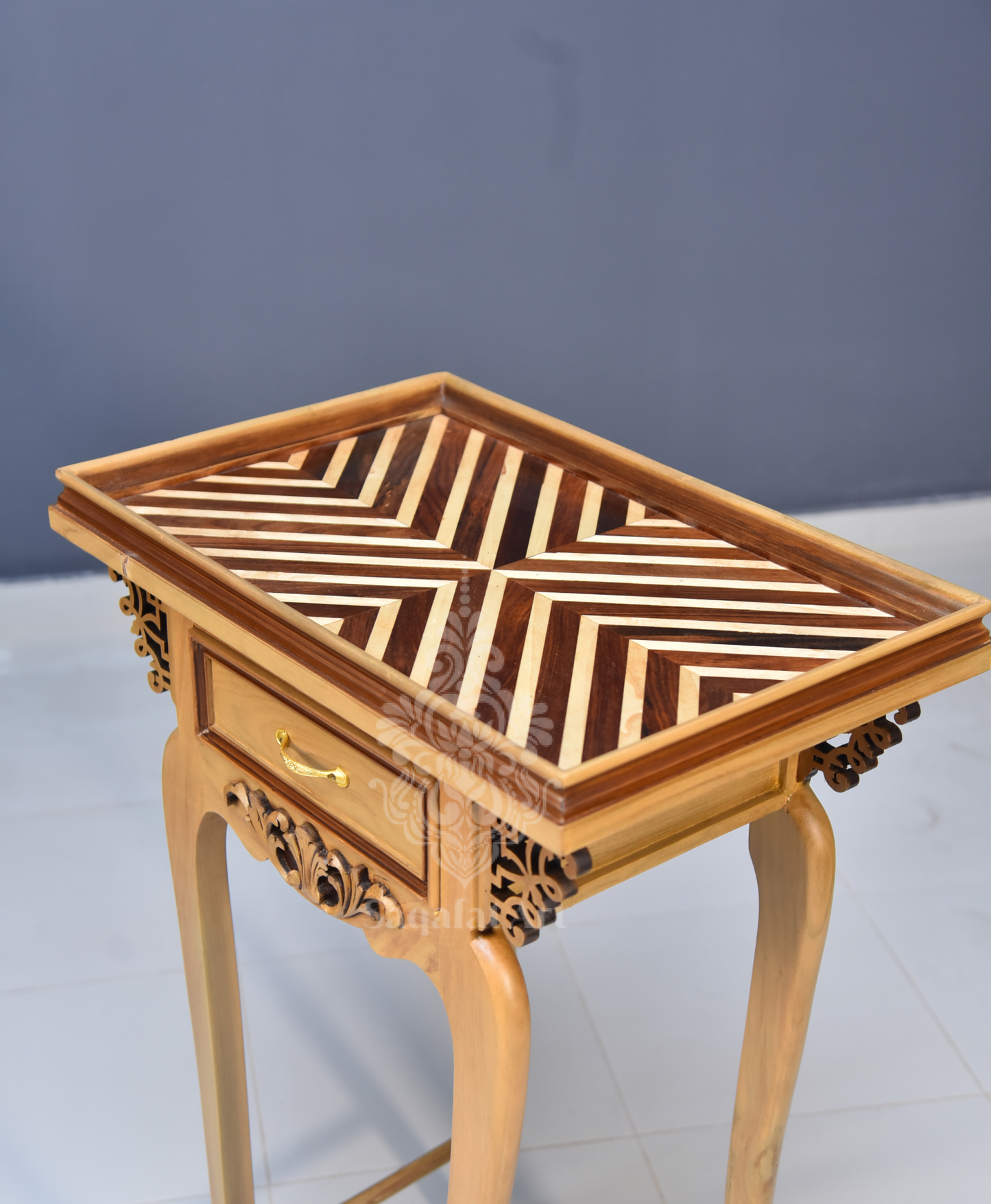 Wooden Beige Color Flower Tables