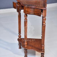 Wooden Drawer Corner Table