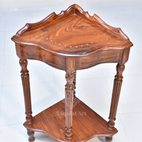 Wooden Drawer Corner Table
