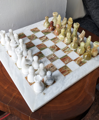 Ivory Elegance Marble Chess Set