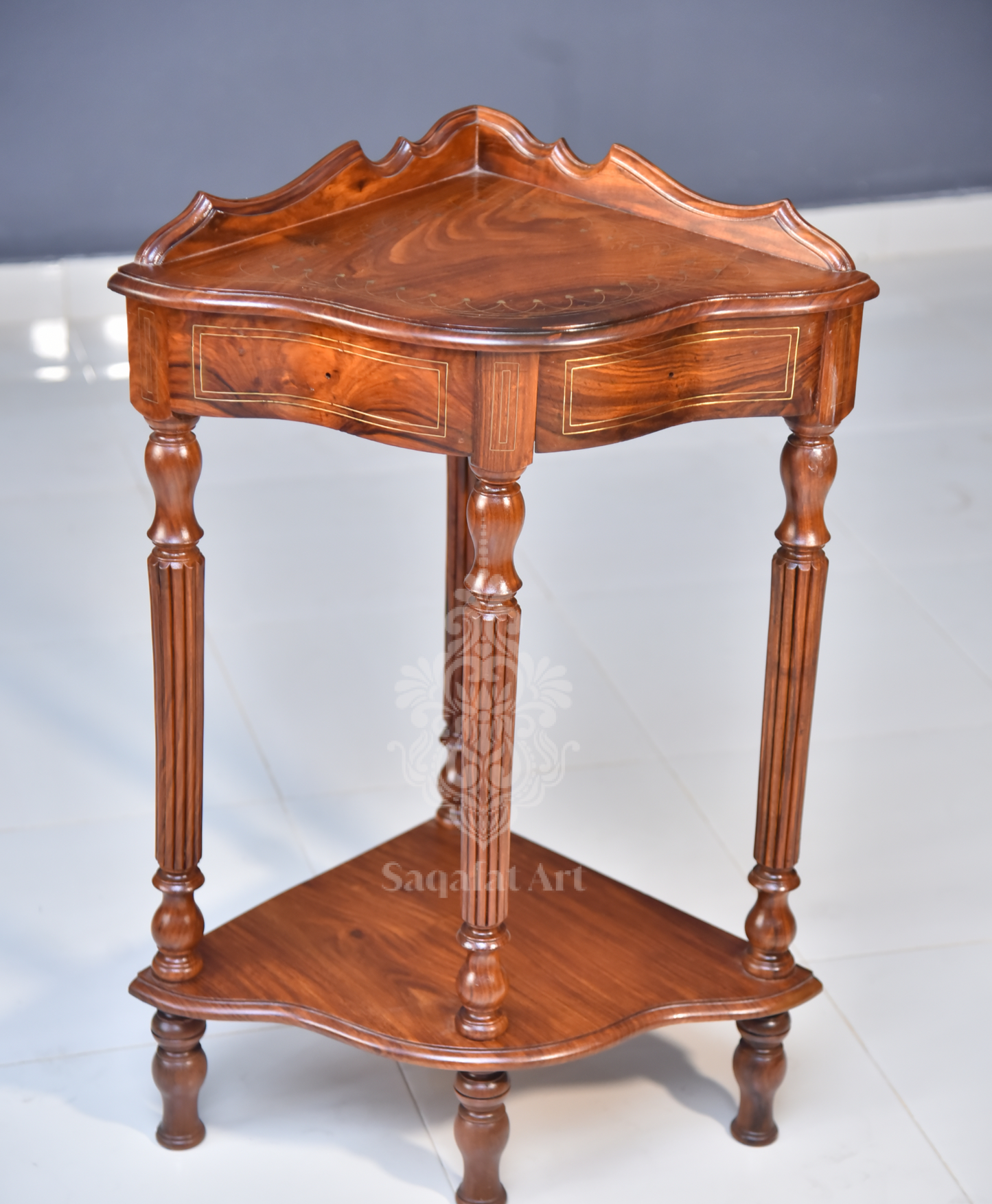 Wooden Drawer Corner Table