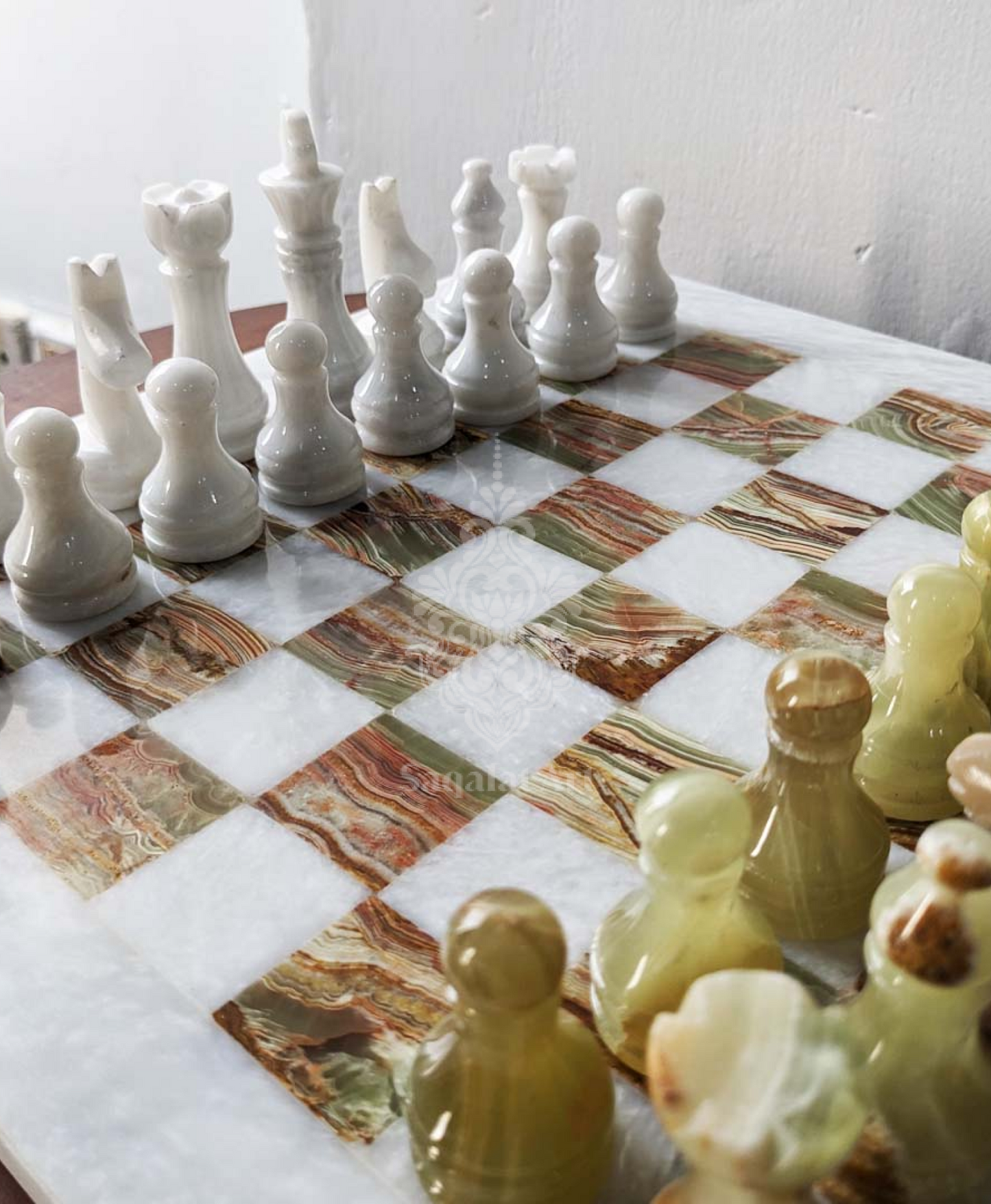 Ivory Elegance Marble Chess Set