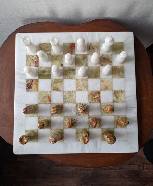 Ivory Elegance Marble Chess Set