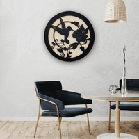 Sparrow Hummingbird & Bloom | 24" Diameter (2 feet)