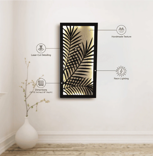 Palm Harmony Leaf | 16" x 32" (W × L)
