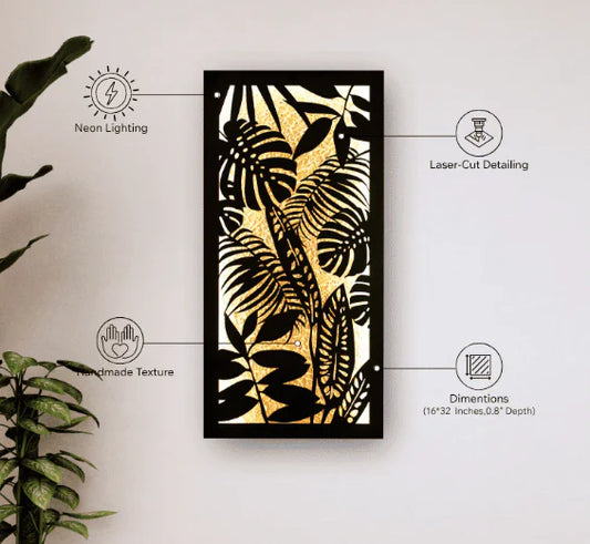 Midnight Leaves | 16" x 32" (W × L)